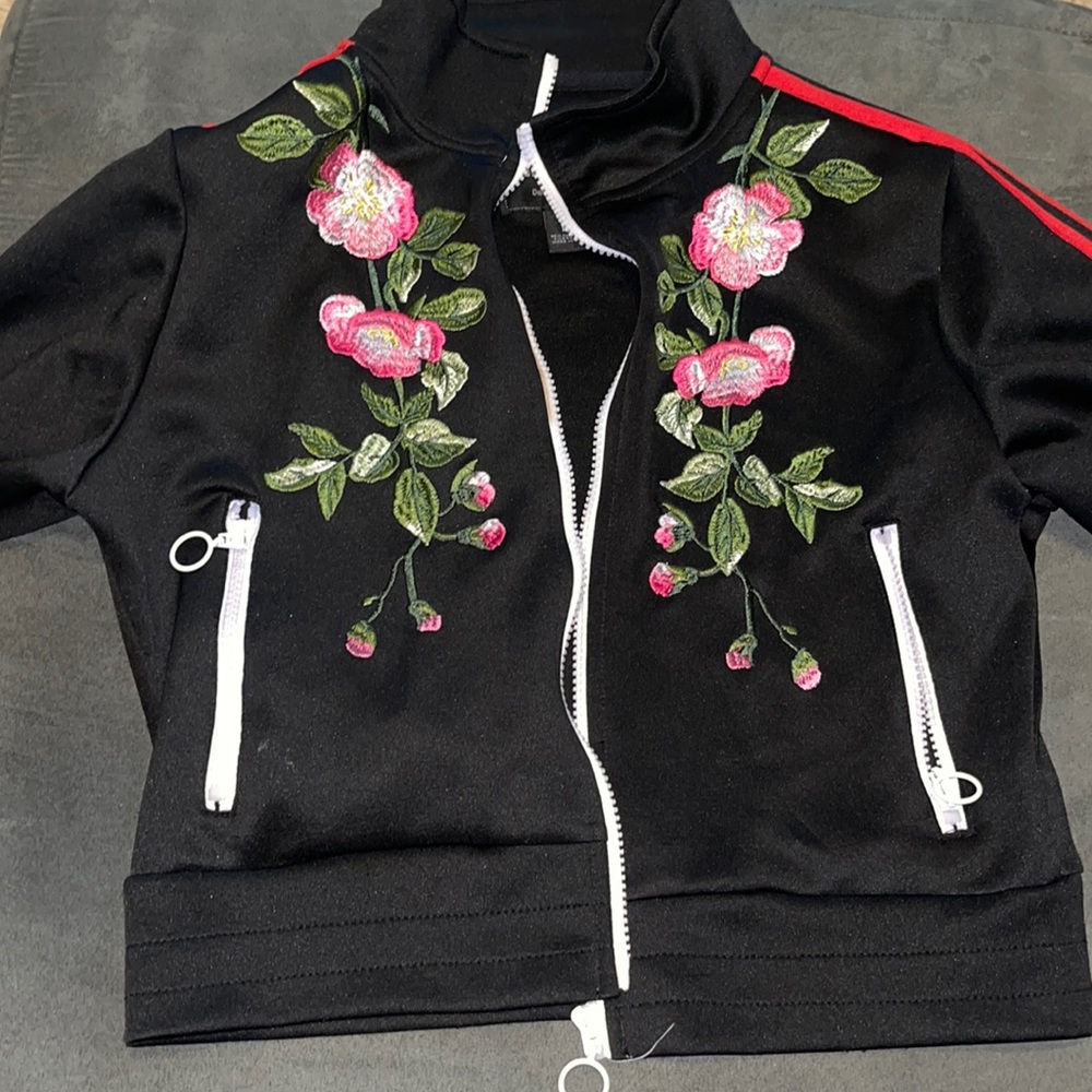 Girls Jacket Rose Printed 🚨